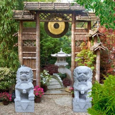 Granitfigur Tempell&ouml;we Paar